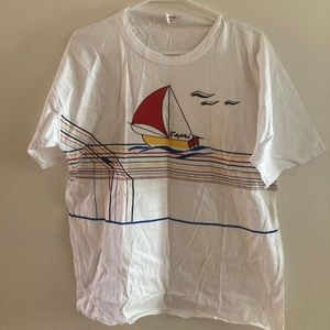 Vintage graphic T Shirt Mondrian color block